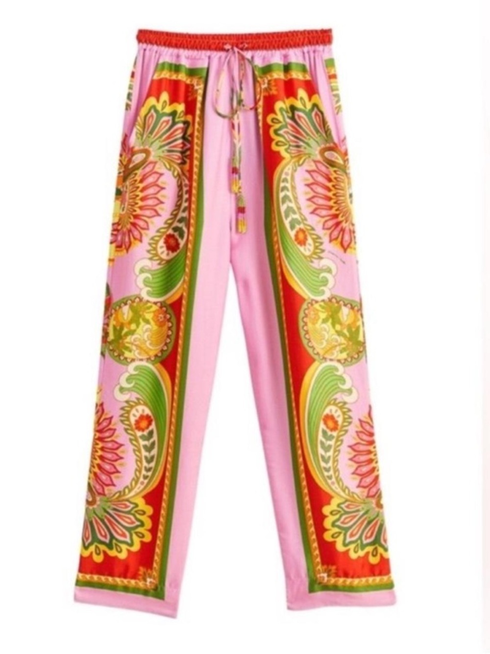 Farm Rio Beach Toucans Scarf Lenzing Ecovero Viscose Pants in multicolor NWT XS - Picture 4 of 16